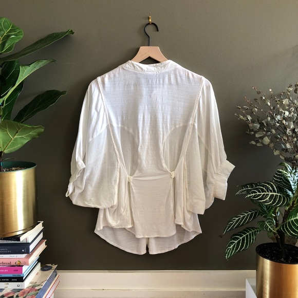 Free People White Peasant Blouse - Picture 2 of 5